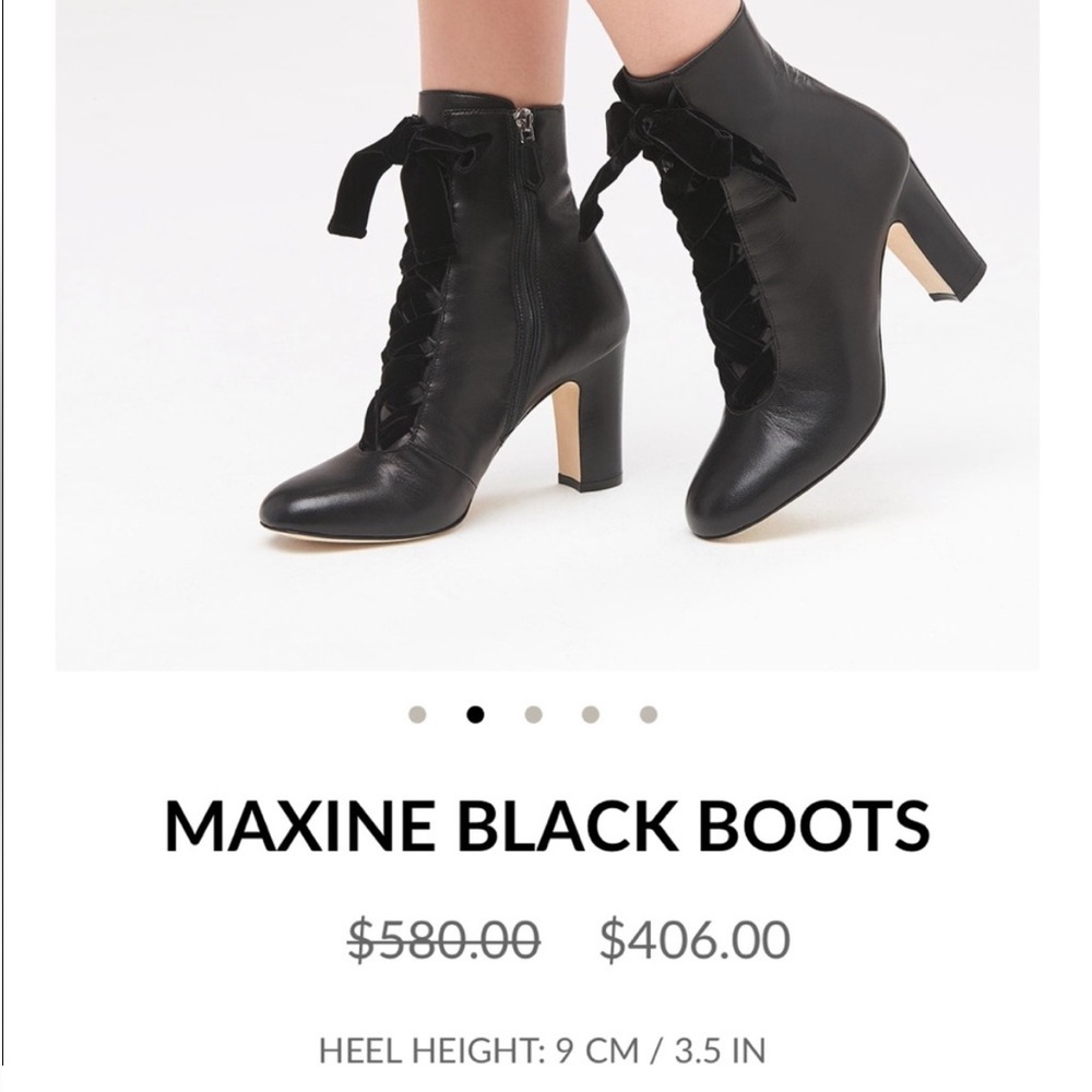 LK Bennett Black Leather Boots size 7